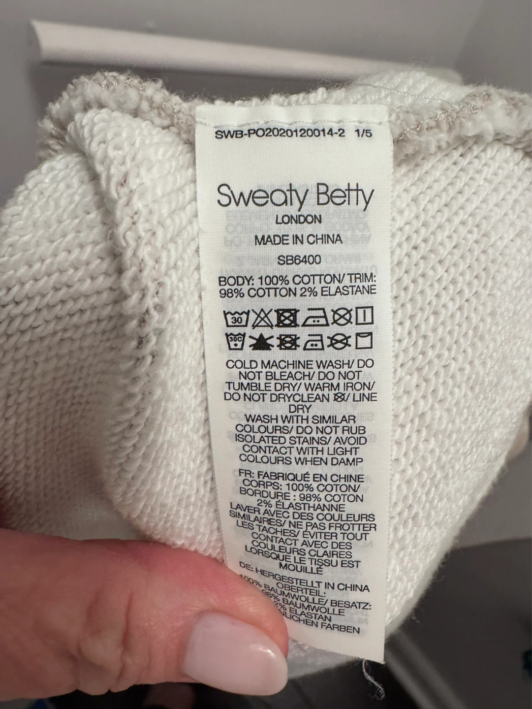 Sweaty Betty Zebra Print Cotton Hoodie - photo 4