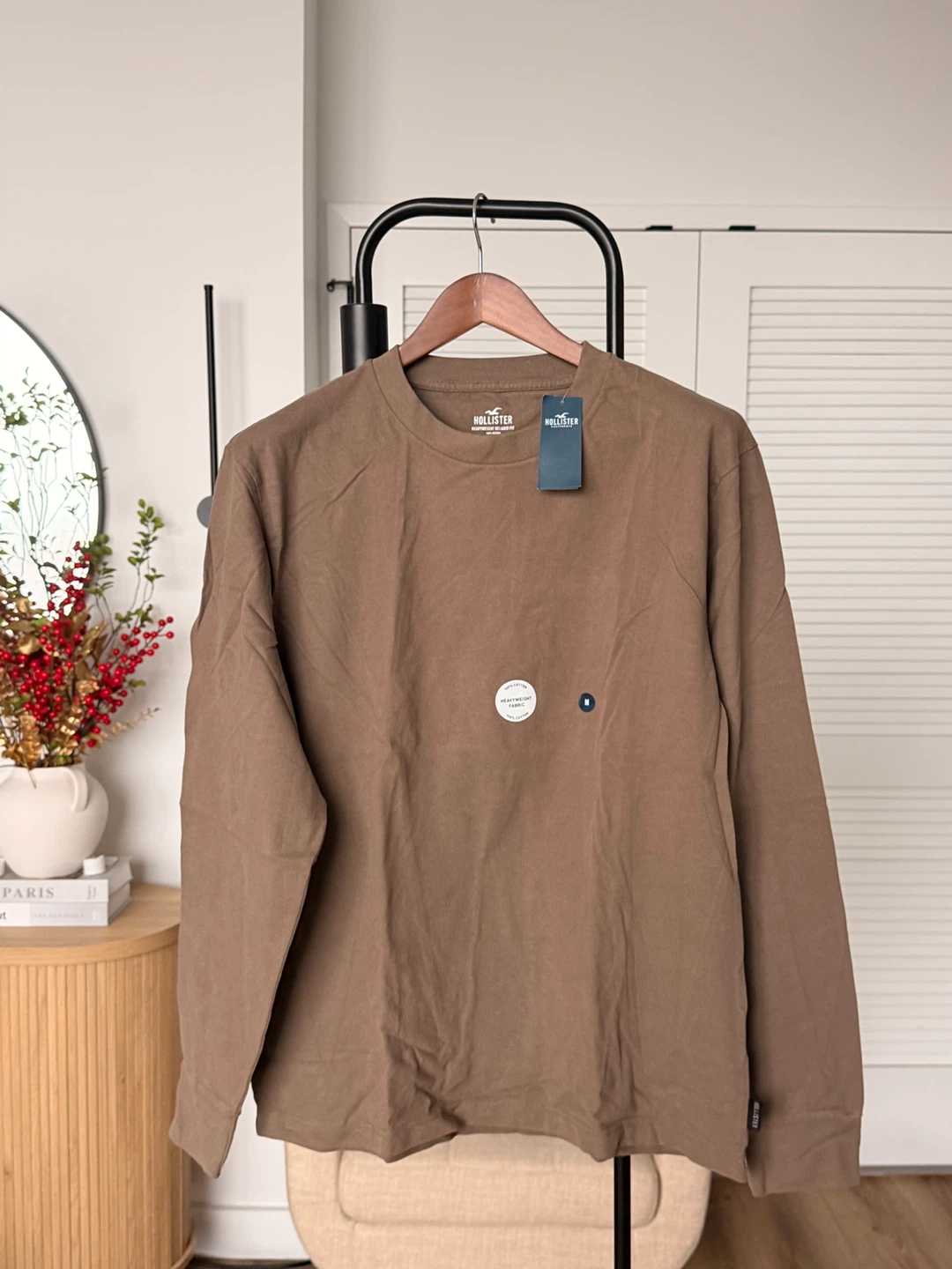 Hollister Long Sleeve T-Shirt - Brown