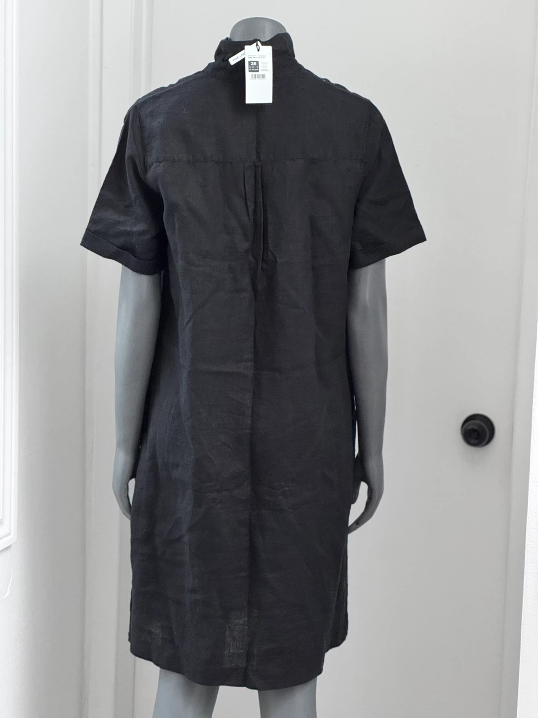 Olsen Pure Linen Black Safari Dress Size 38 - photo 2
