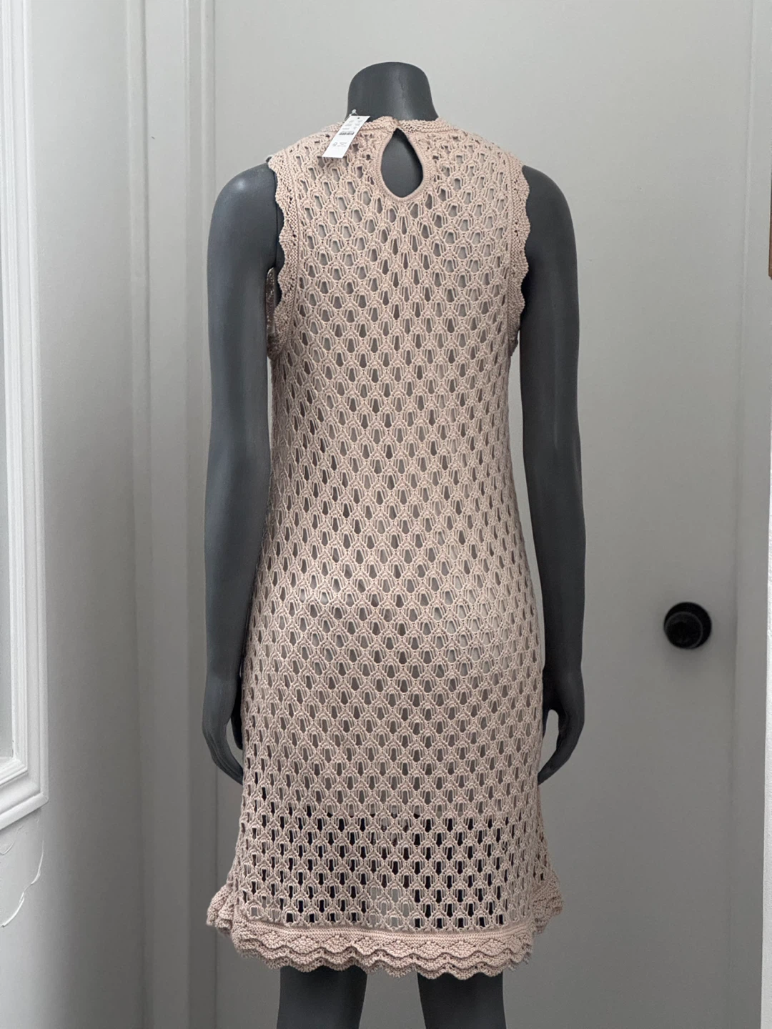 J. Crew Crochet Sheath Dress Beige Size M - photo 2