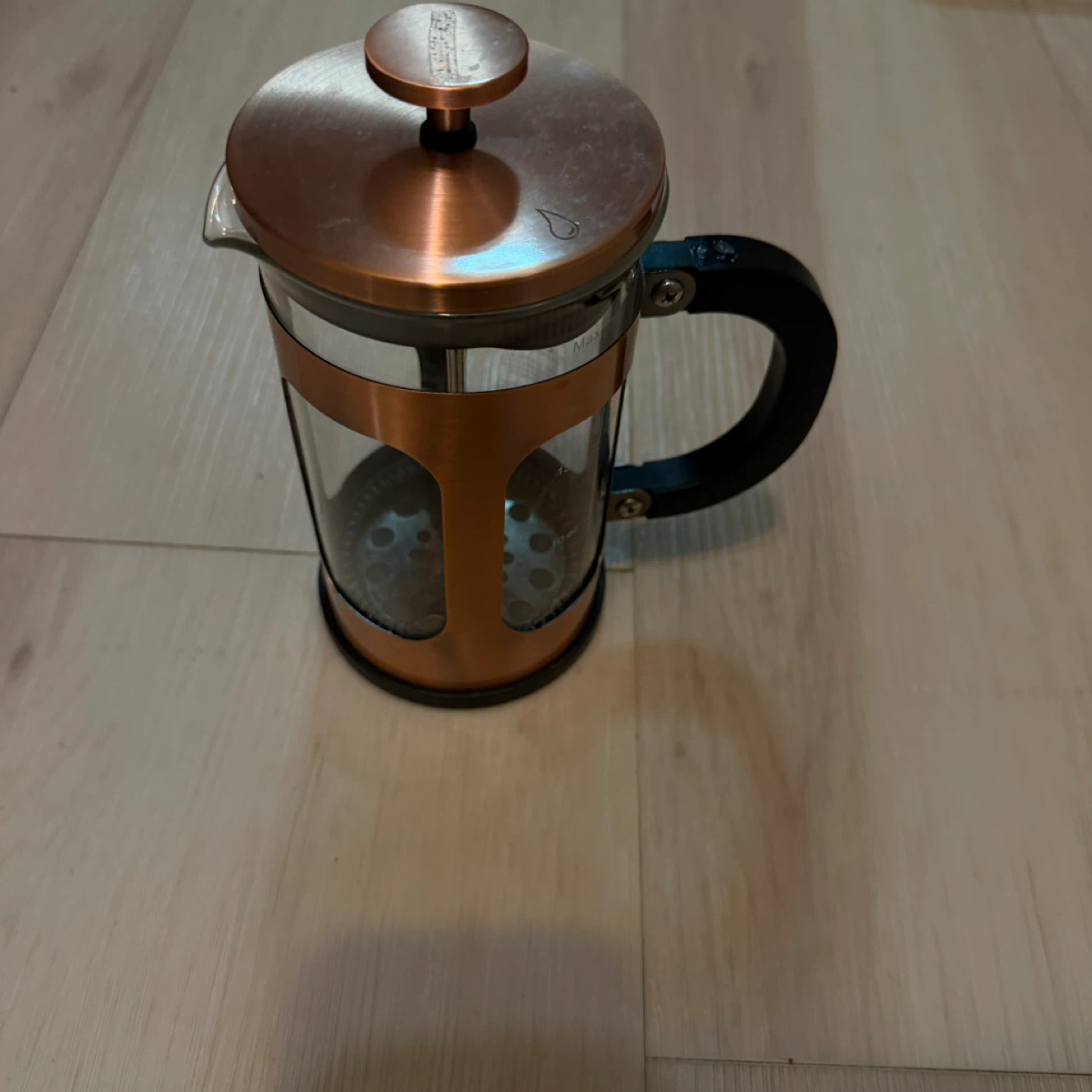 Copper and Glass French Press