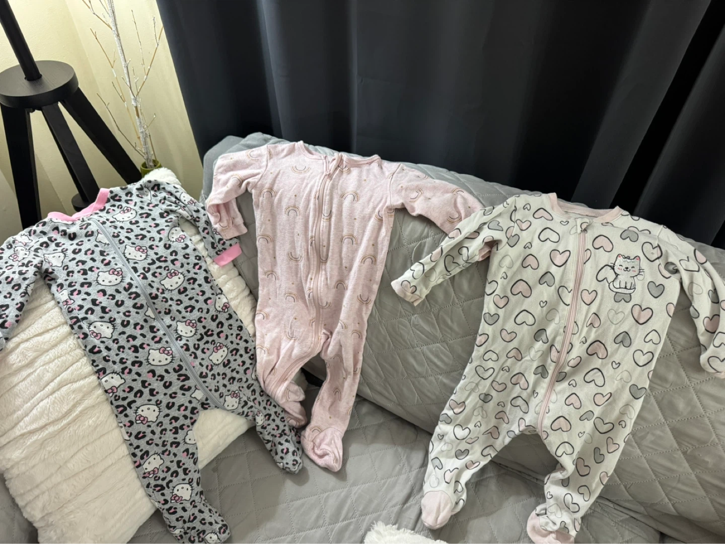 3 Baby Sleepers: Hello Kitty, Tuffy, Rainbows