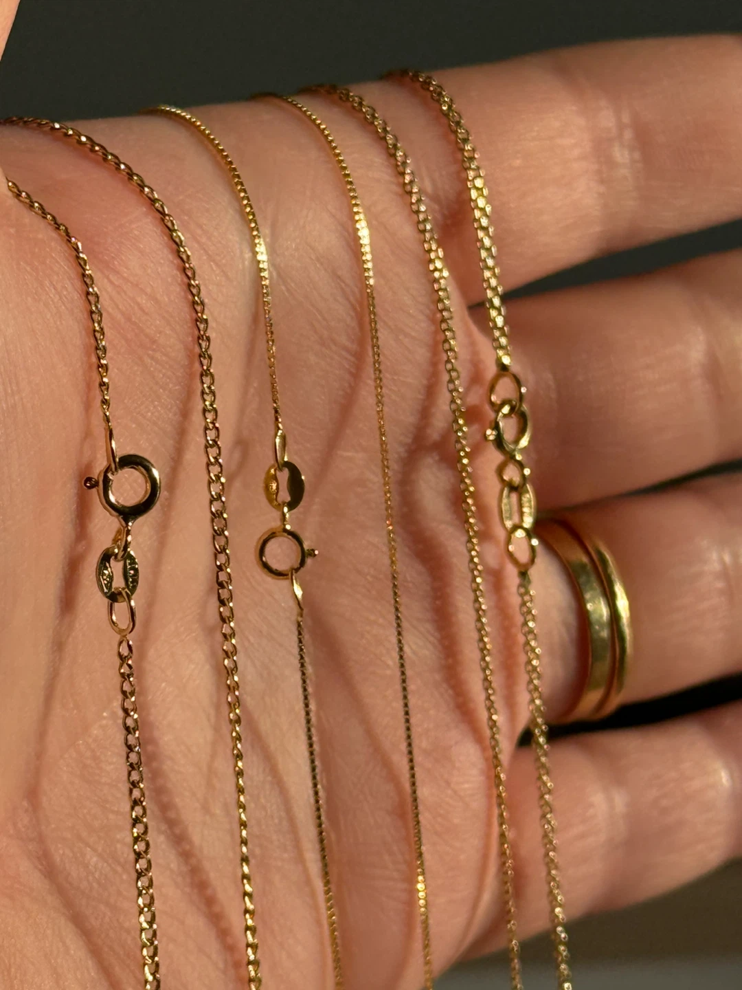 New 18k 750 gold chains (Chain type: Cuban, Bismark and box)