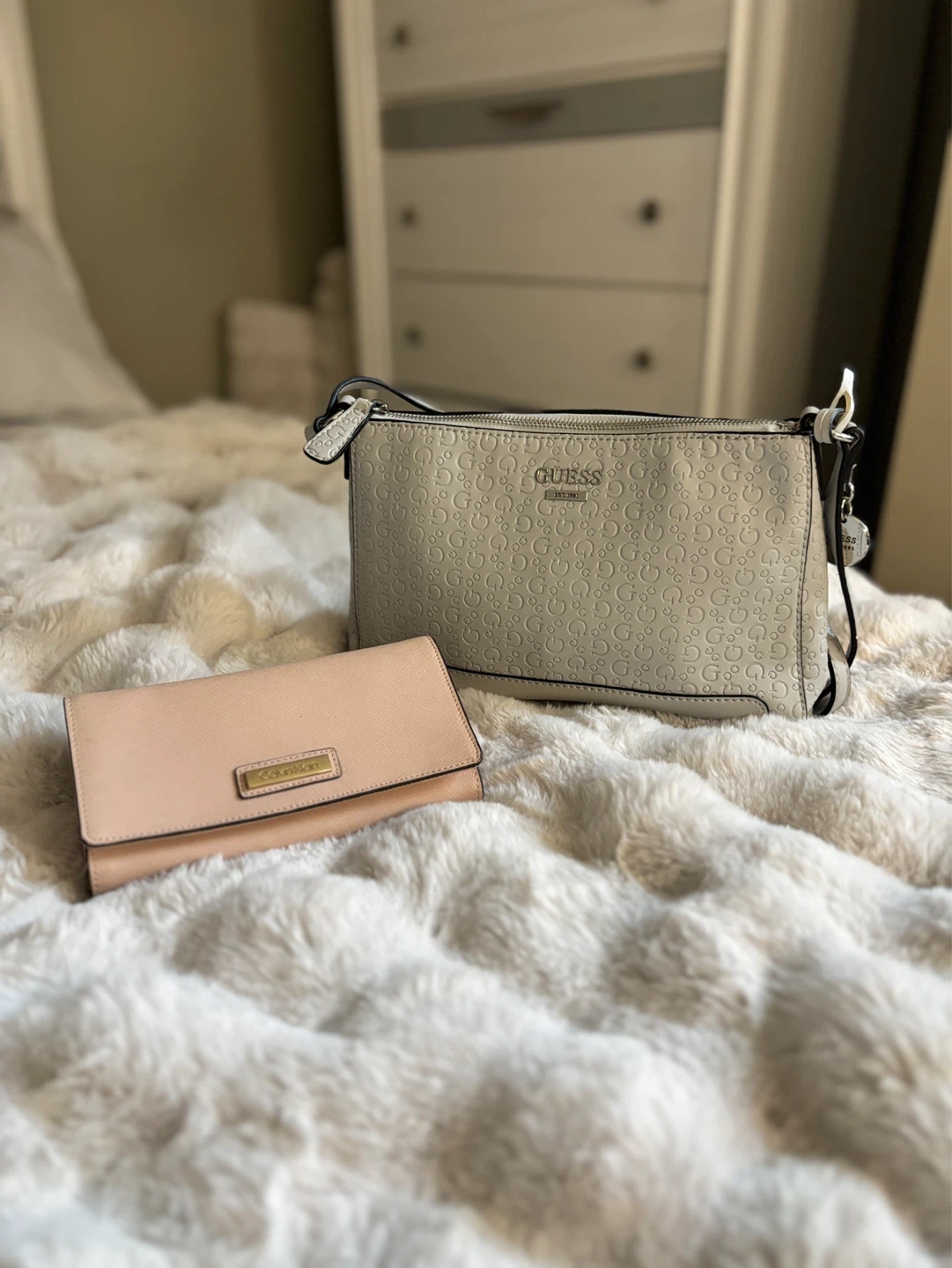 Guess crossbody bag and Calvin Klein wallet