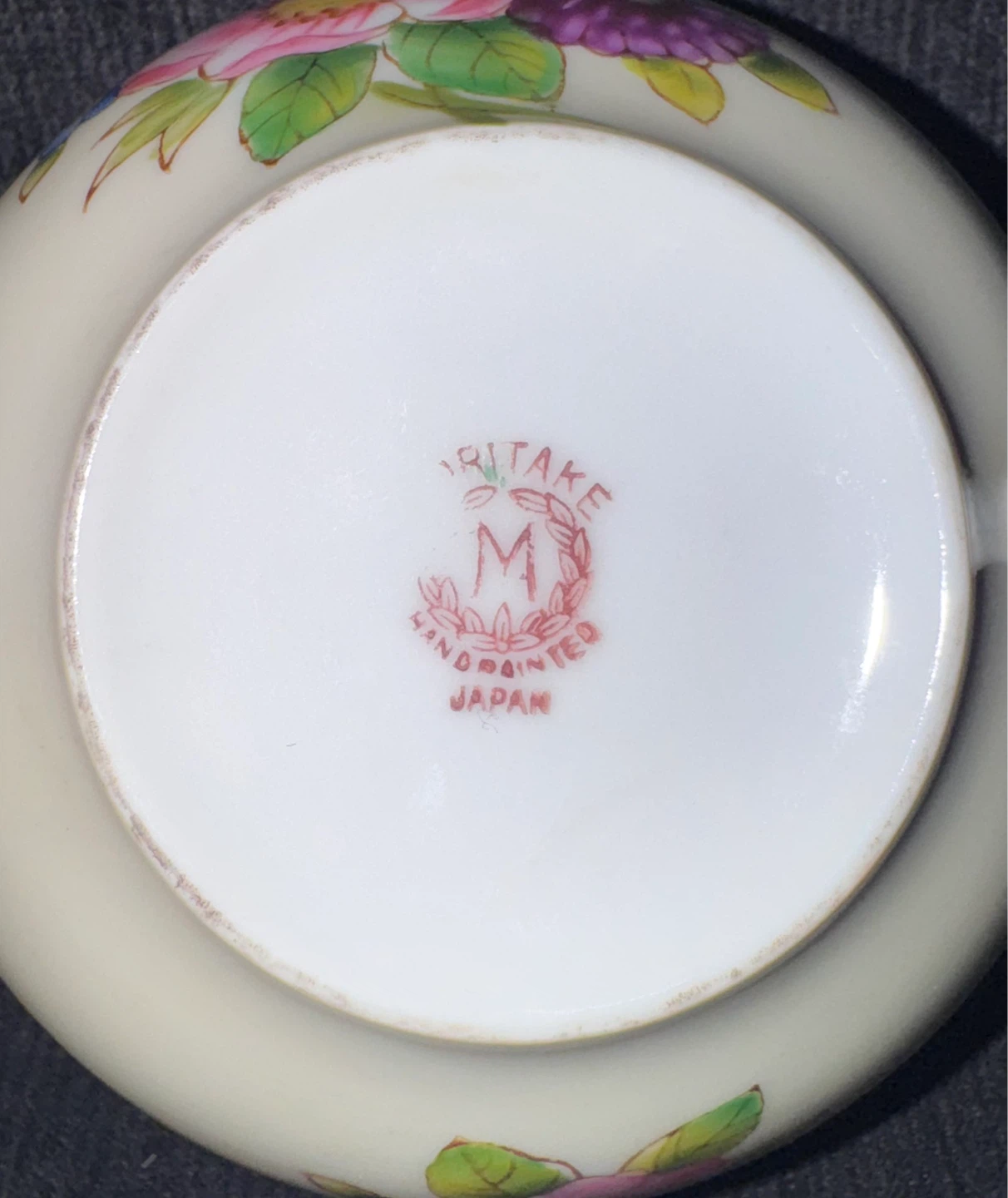 Hand Painted Noritake Floral Teacup - photo 4