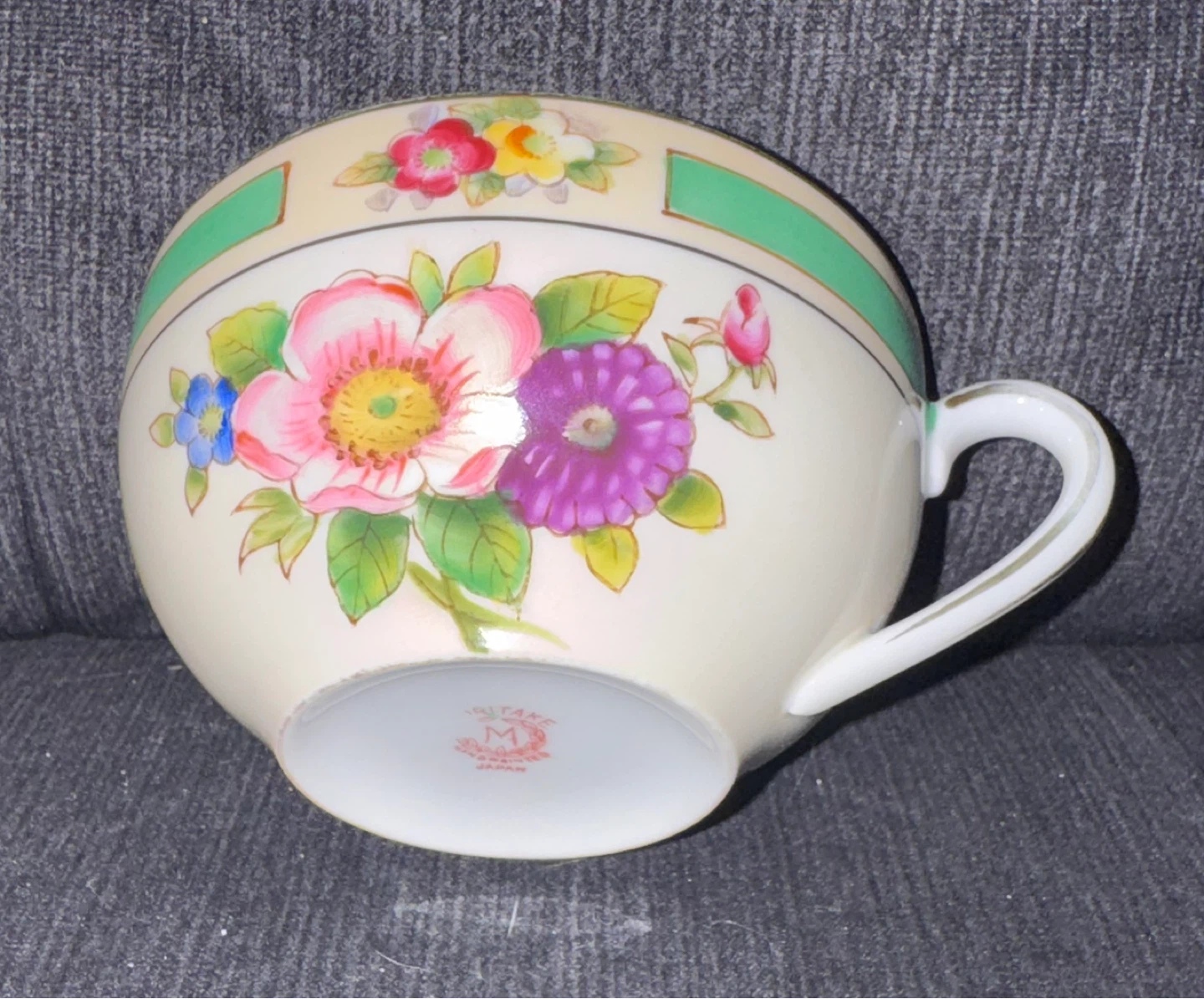 Hand Painted Noritake Floral Teacup
