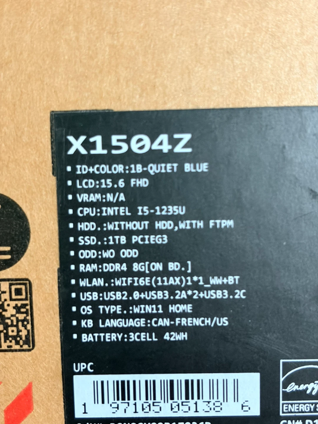 ASUS VivoBook X1504Z Laptop - 15.6" FHD, Intel Core i5