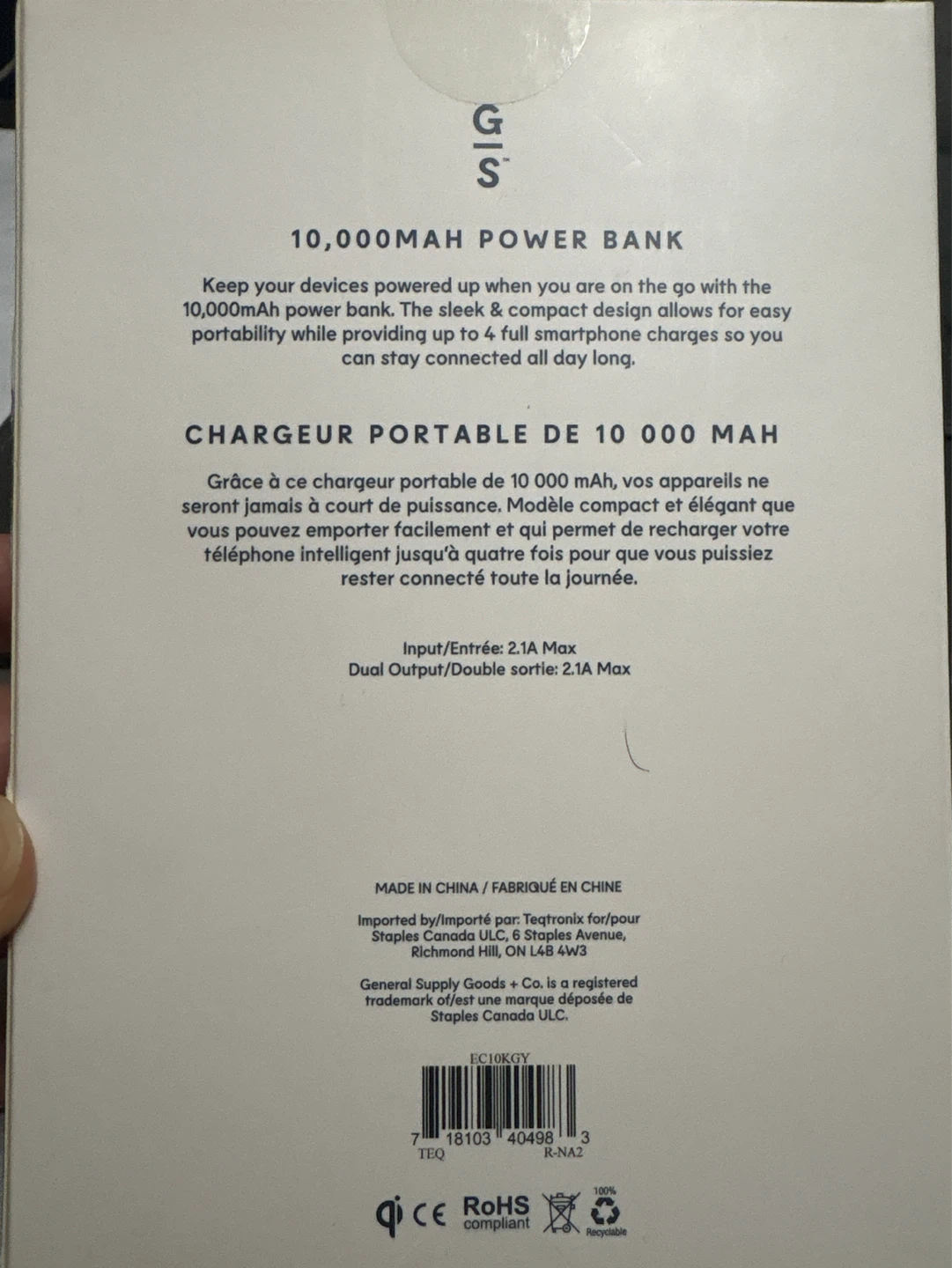 General Supply Goods + Co. 10,000mAh Power Bank - photo 2