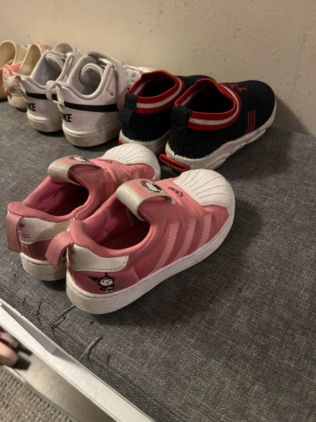 Bundle of Kids' Shoes: Adidas, Nike-style, and Croc-style - photo 2