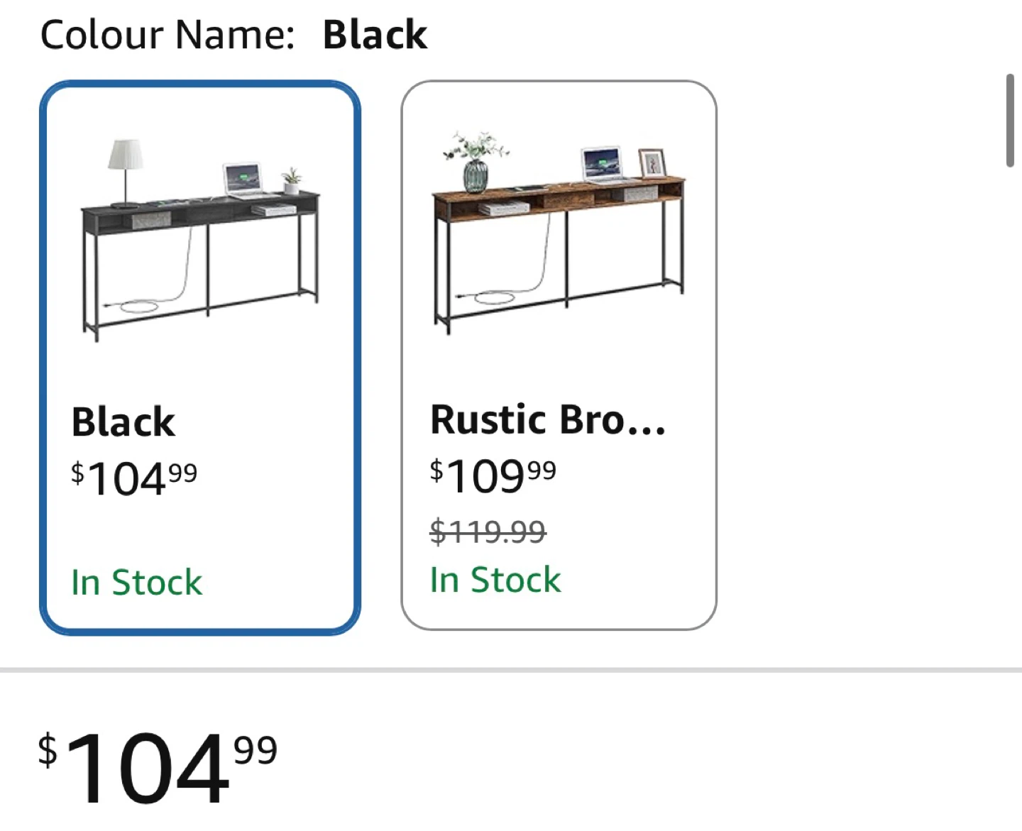 VASAGLE 70 Inch Console Table - Black - photo 2