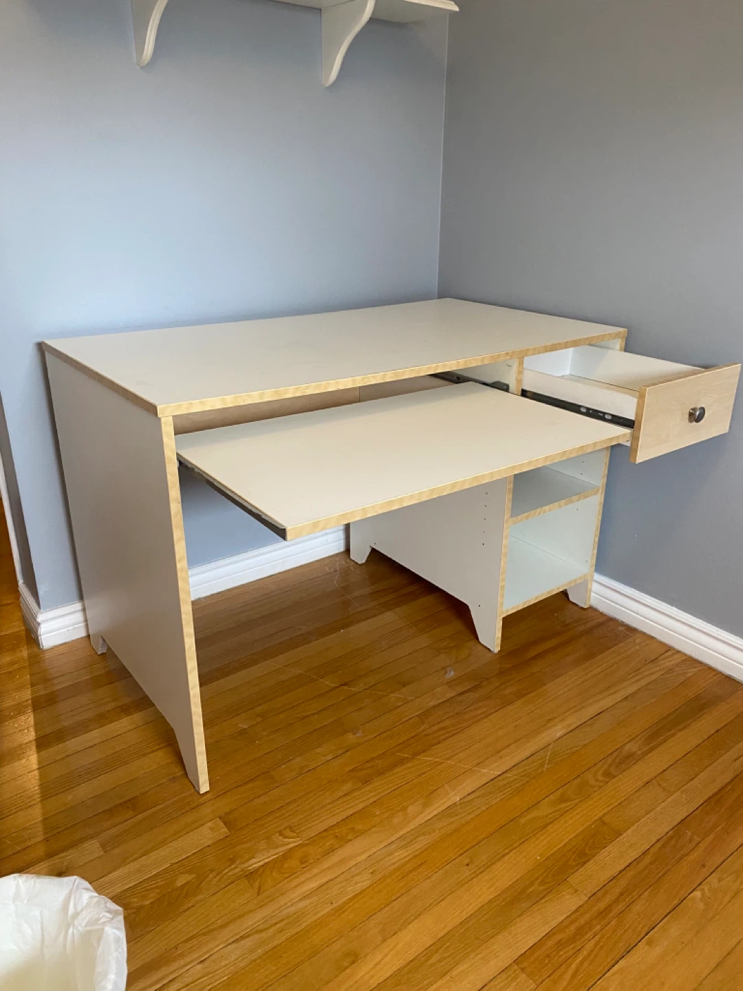 Office Desk with Drawer and Shelves - photo 2