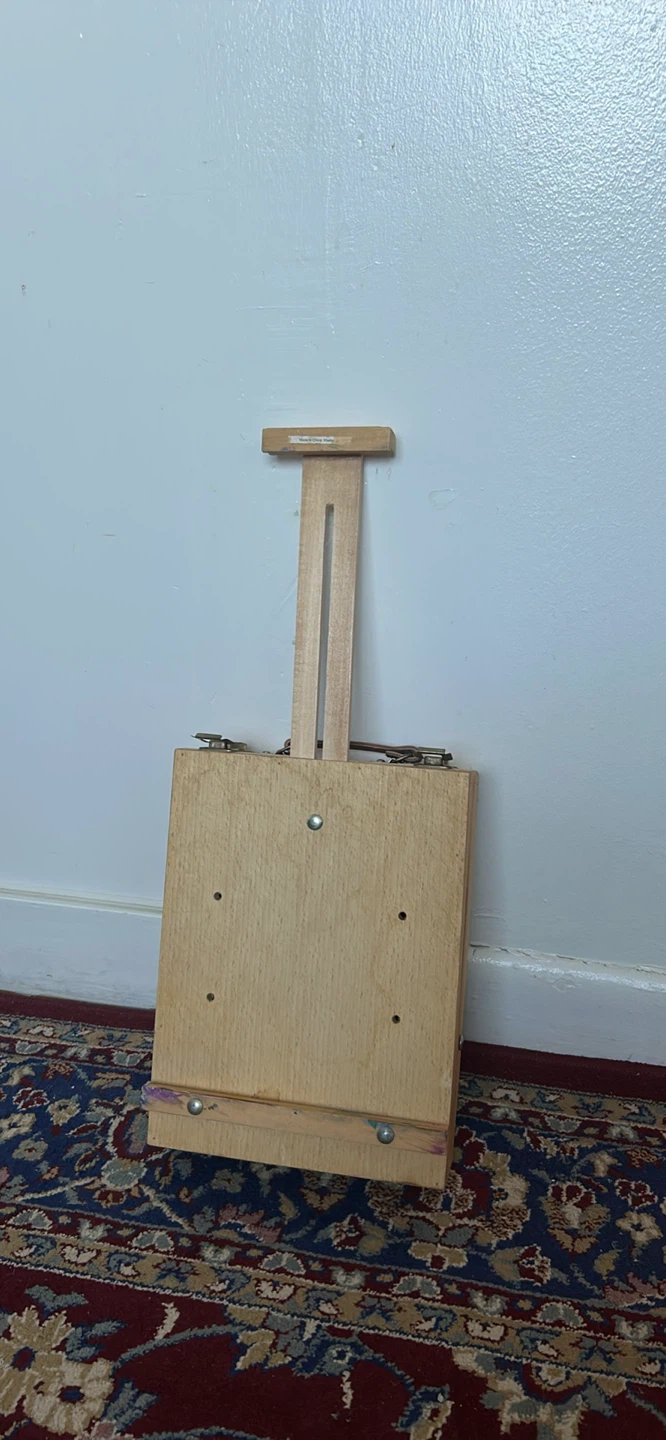 Wooden Art Easel Box with Supplies