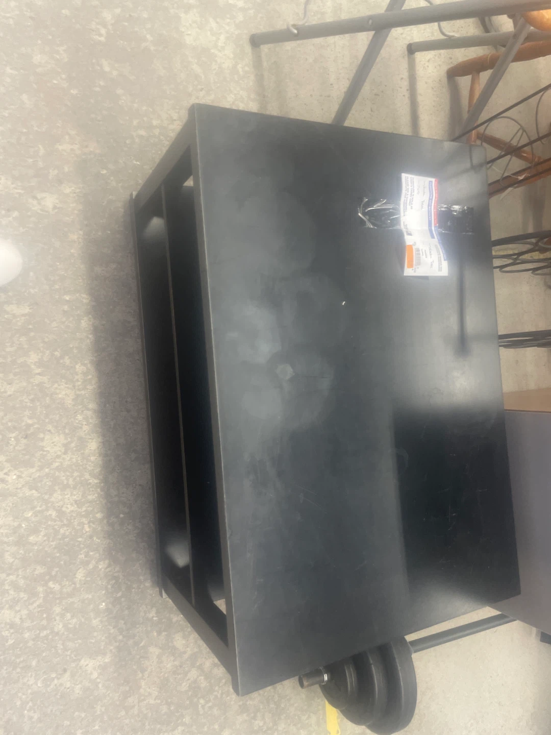 Black Metal Storage Cart