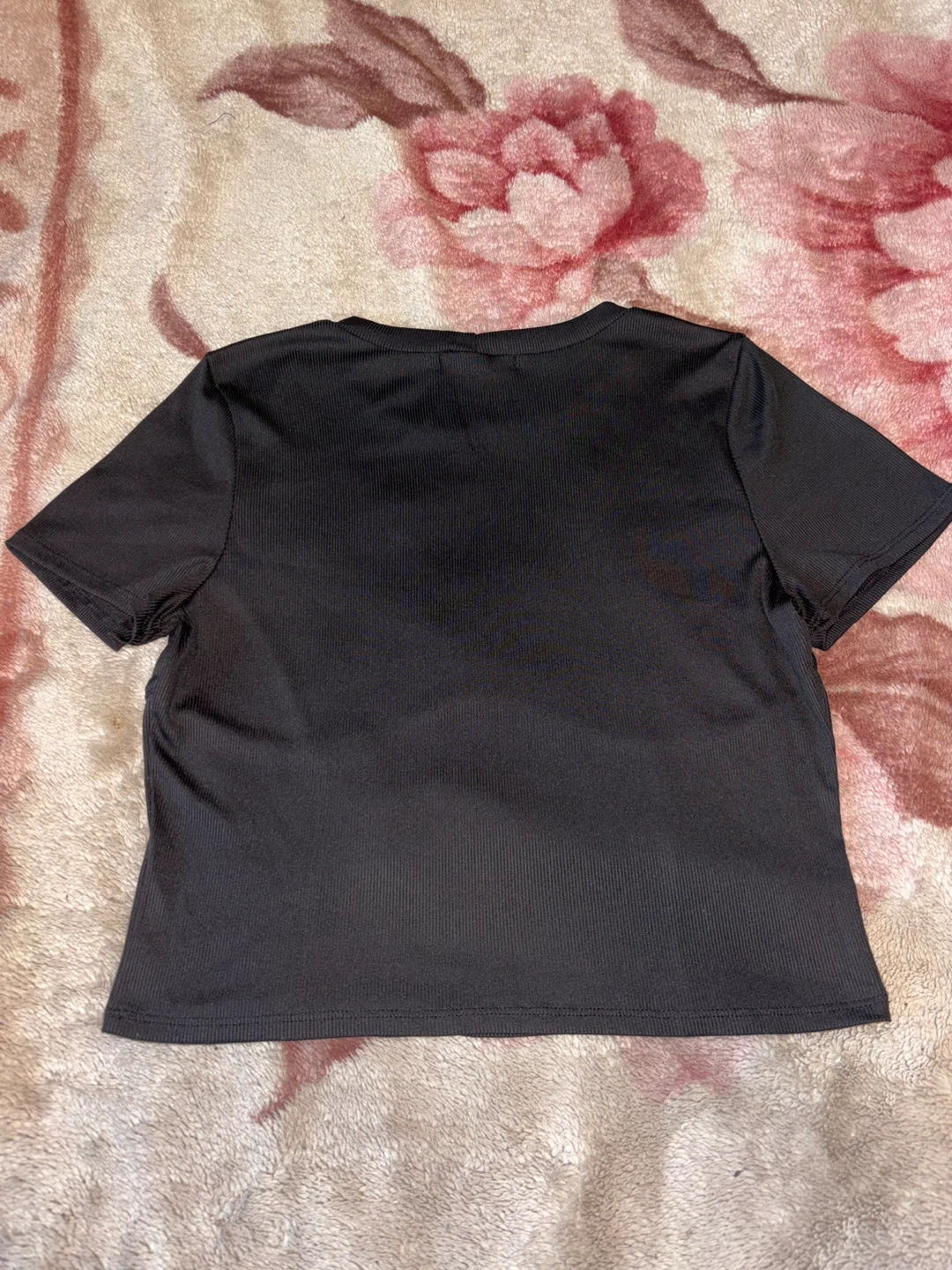 LOVE J Black Ribbed Crop Top - photo 2