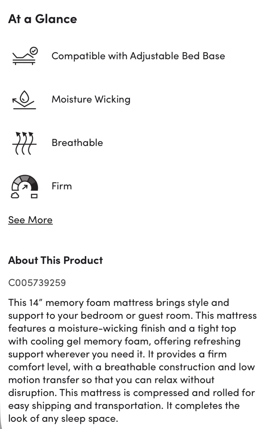 Slumber Solutions Memory Foam Mattress - photo 4