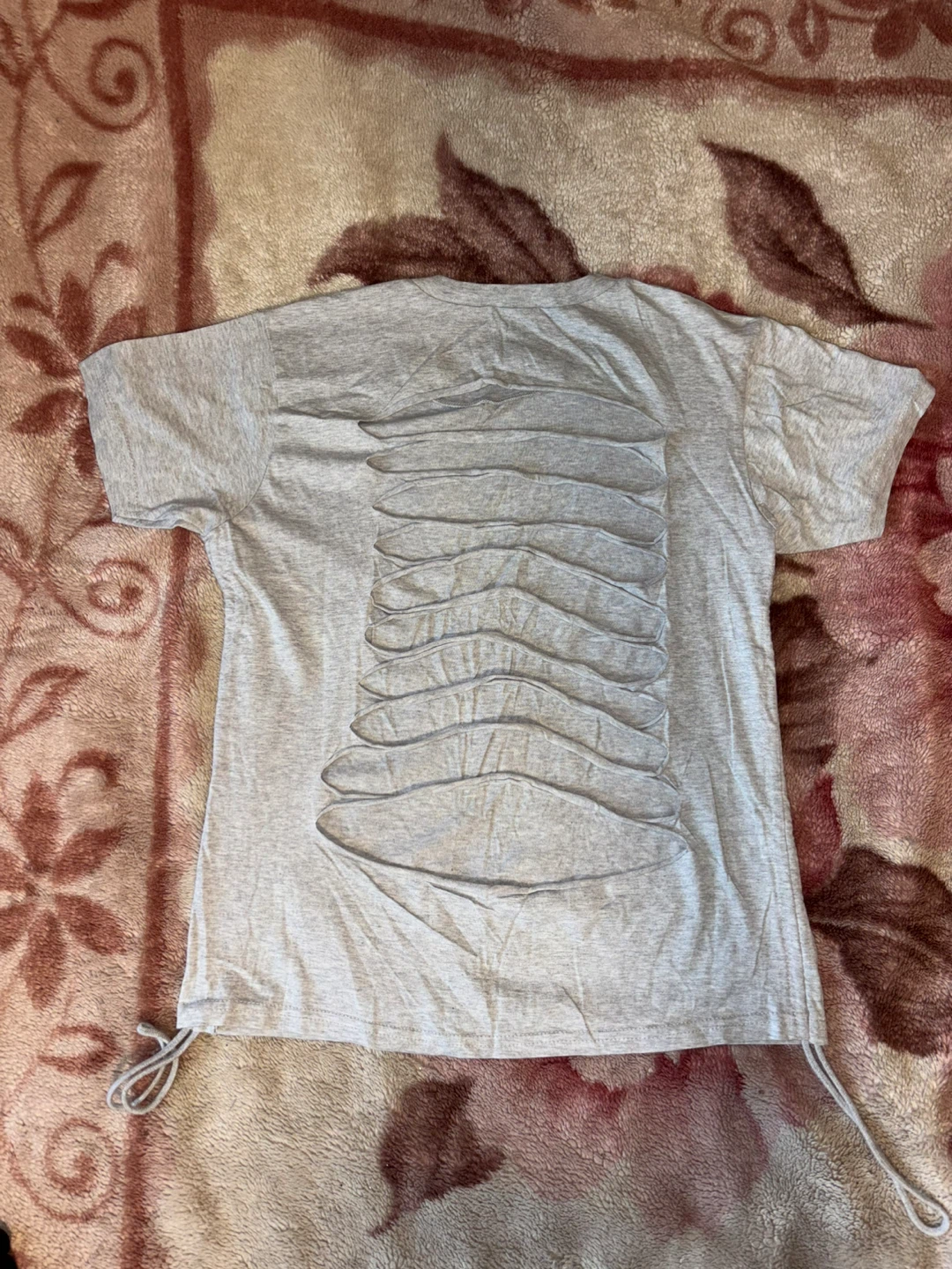 ON FIRE Gray Cutout T-Shirt Size L - photo 2