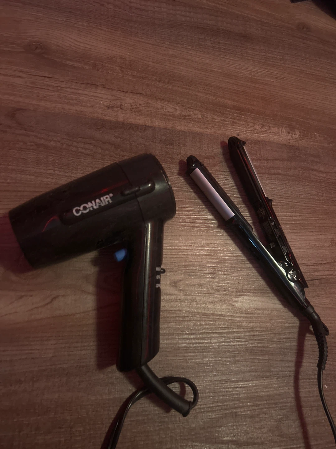 Hair straightener and blow dryer