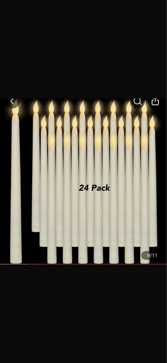 24 Pack LED Taper Candles