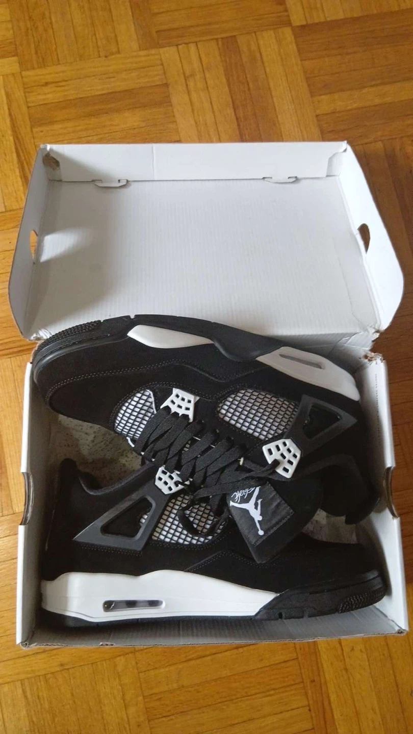 Air Jordan 4 Retro Black White Sneakers