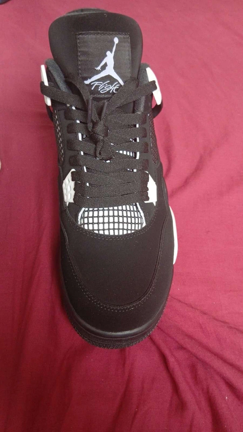 Air Jordan 4 Retro Black White Sneakers - photo 5