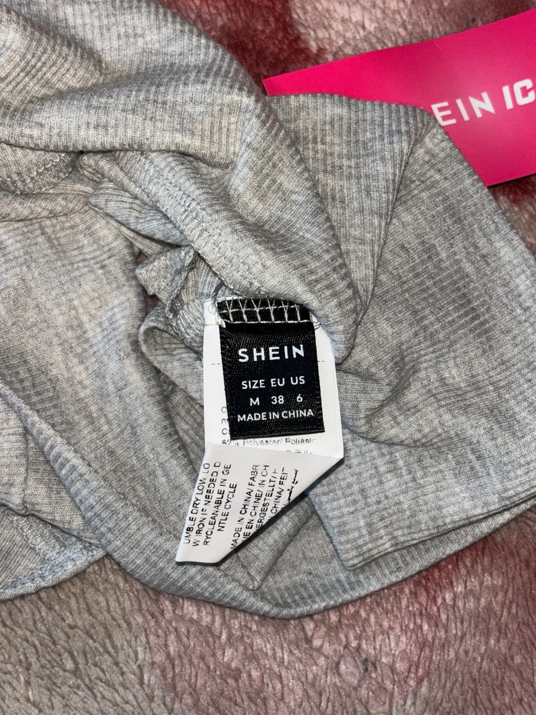 SHEIN Grey Ribbed Halter Neck Crop Top Size M - photo 3