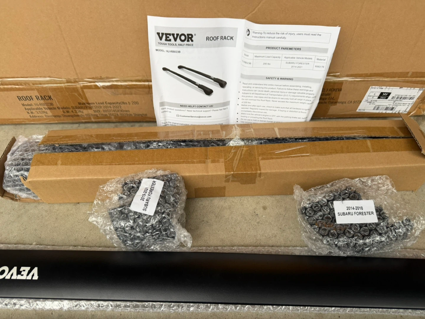 Vevor Roof Rack for 2014-2018 Subaru Forester