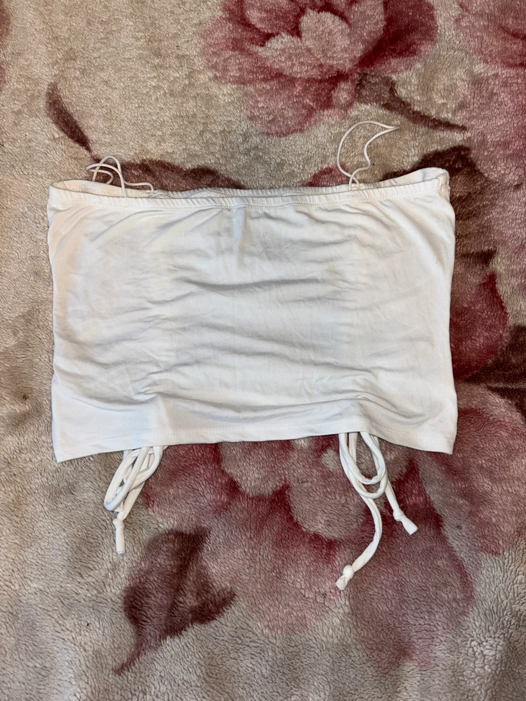 Fashion Nova White Ruched Tube Top Size L - photo 2