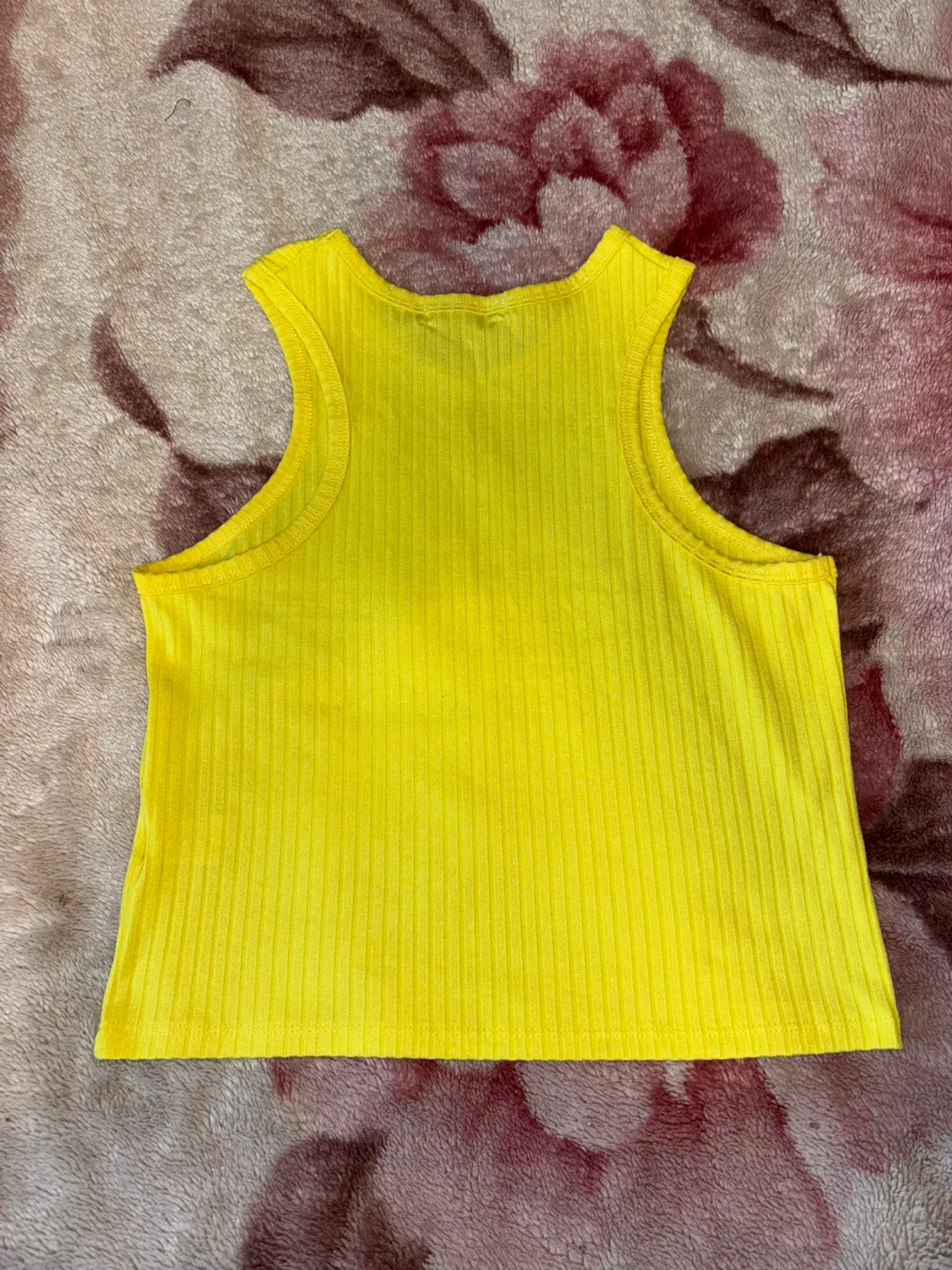 Yellow Ribbed Tank Top - LOVE J Size L - photo 3