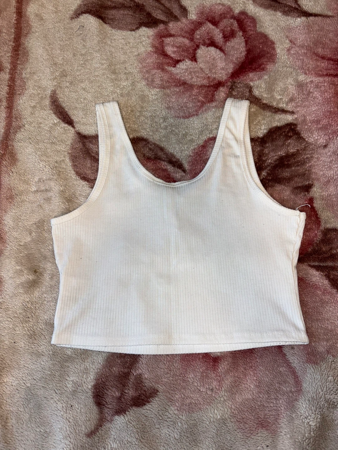 LOVE J White Ribbed Tank Top Size L - photo 3