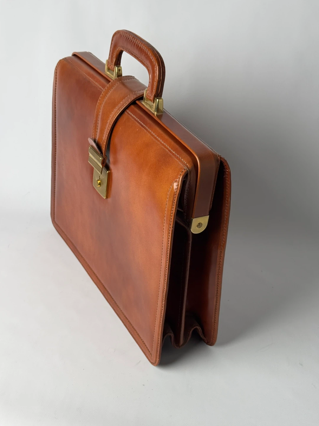 Brown Leather Briefcase - photo 4