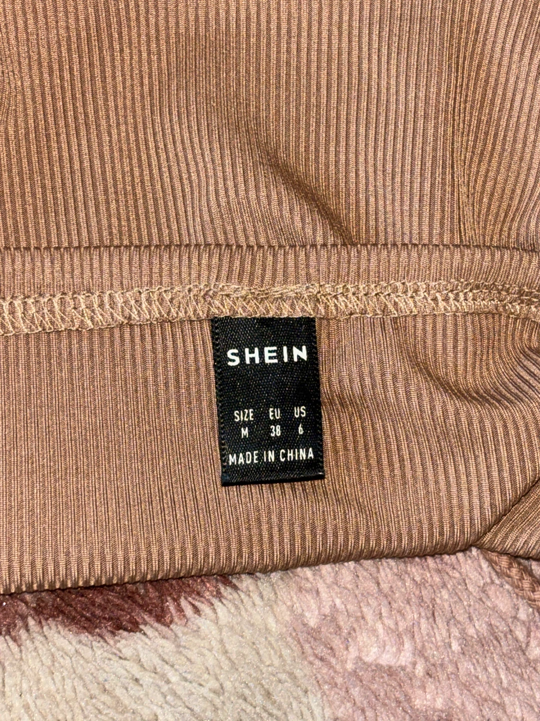 SHEIN Brown Ribbed Cami Crop Top Size M - photo 3