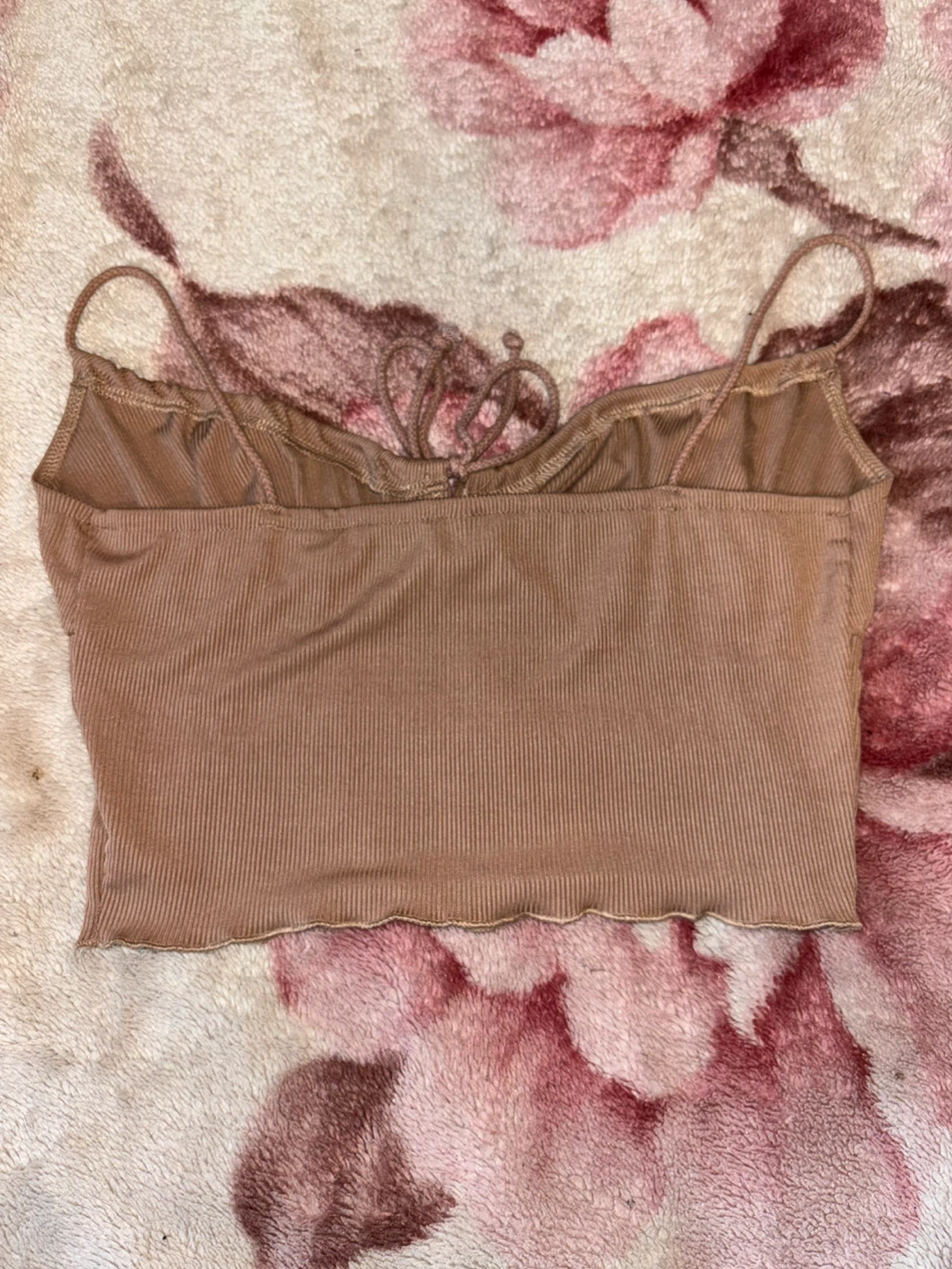 SHEIN Brown Ribbed Cami Crop Top Size M - photo 2