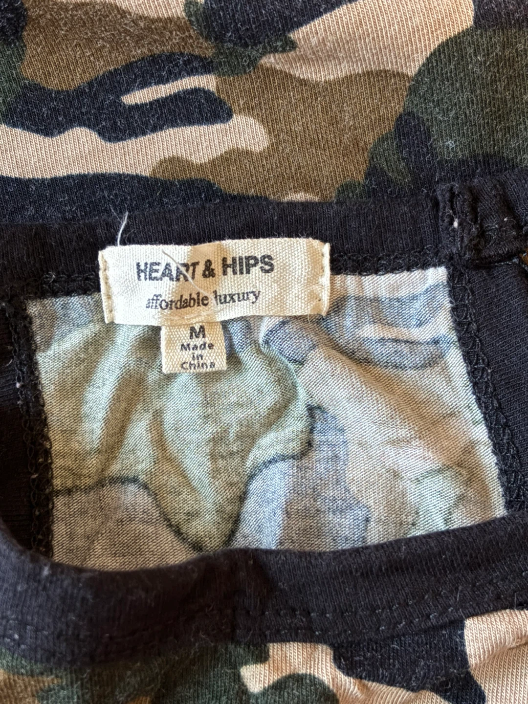 Heart & Hips Camo Halter Crop Top - Size M - photo 3