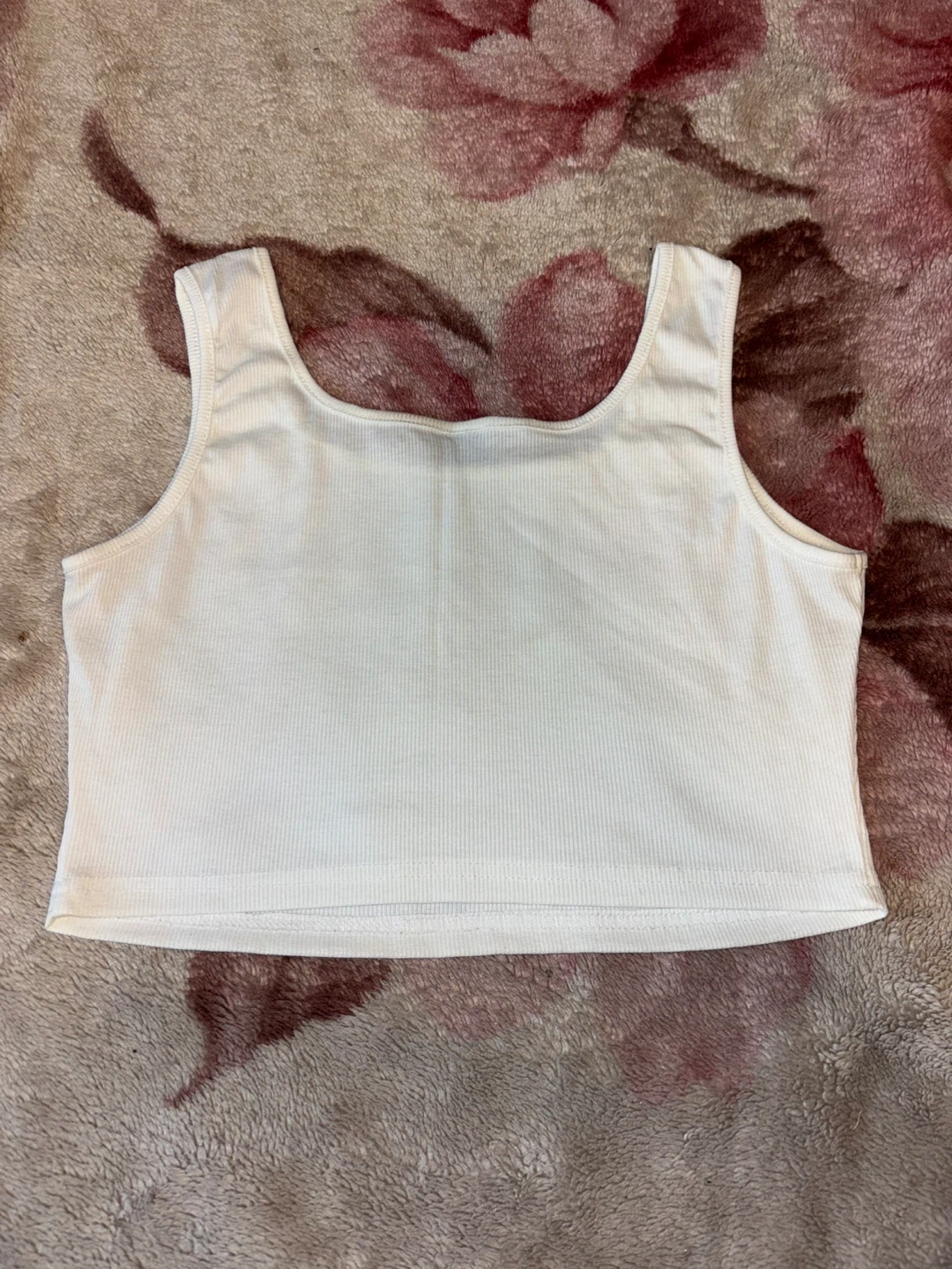 SHEIN White Ribbed Tank Top - Size L - photo 3