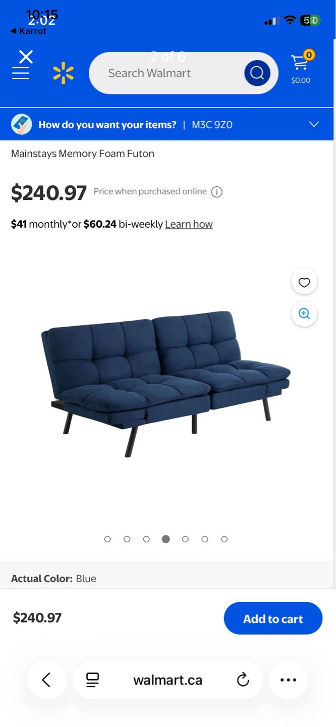 Mainstays Memory Foam Futon - photo 2
