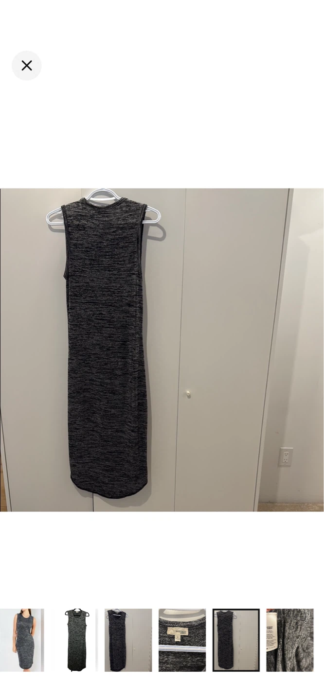 Wilfred Charcoal Sleeveless Midi Dress - photo 4