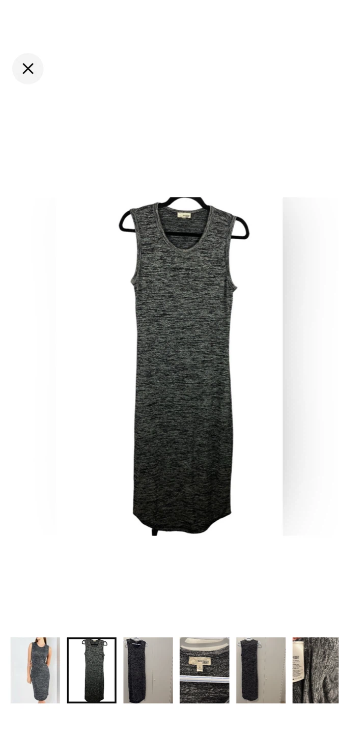 Wilfred Charcoal Sleeveless Midi Dress - photo 2
