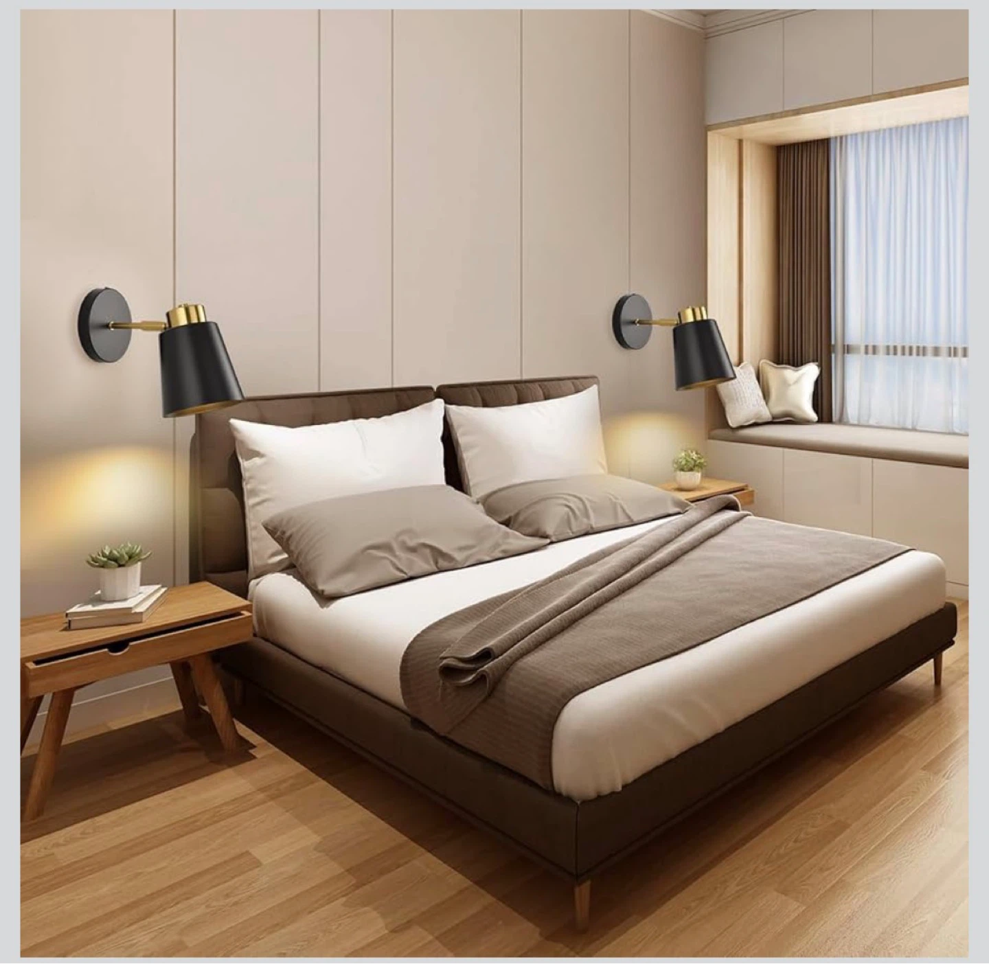 Black and Gold Wall Sconce Light Fixture - photo 2