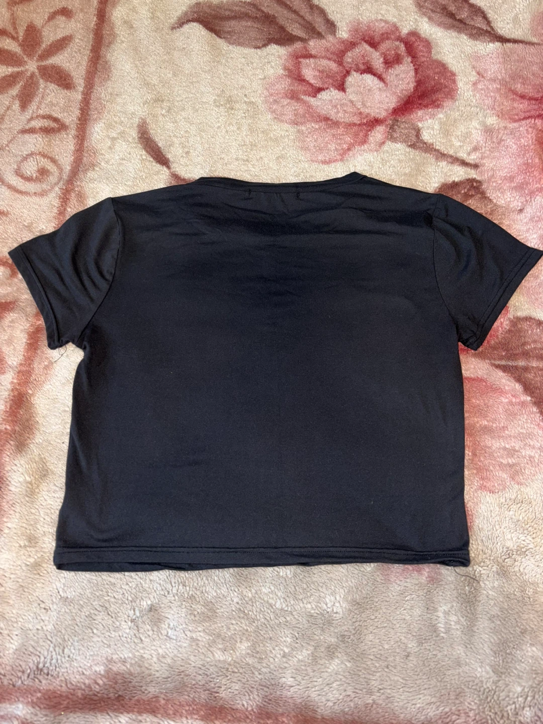 AQ-SPORT Black Graphic Crop Top - Size L - photo 3
