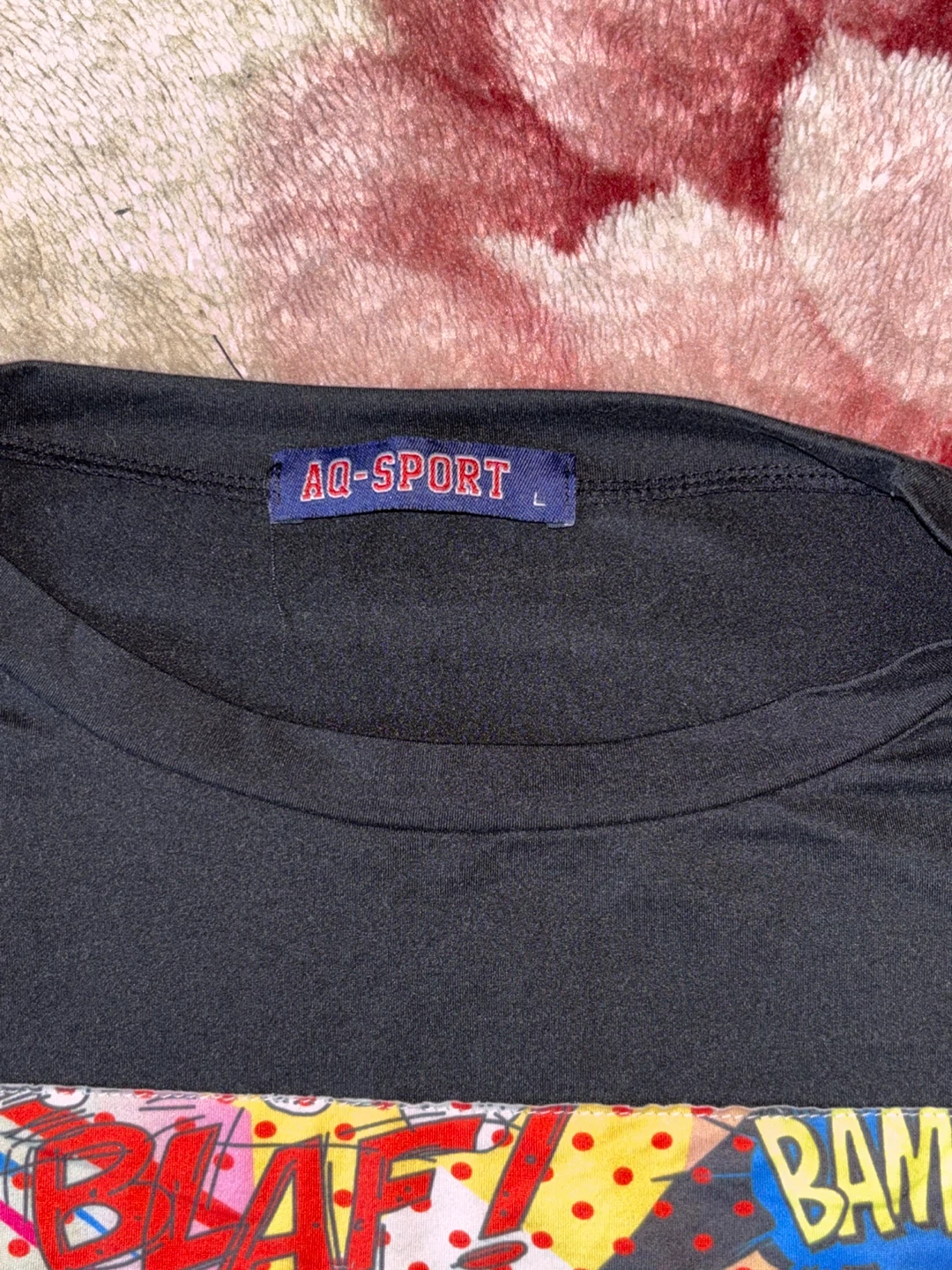 AQ-SPORT Black Graphic Crop Top - Size L - photo 2