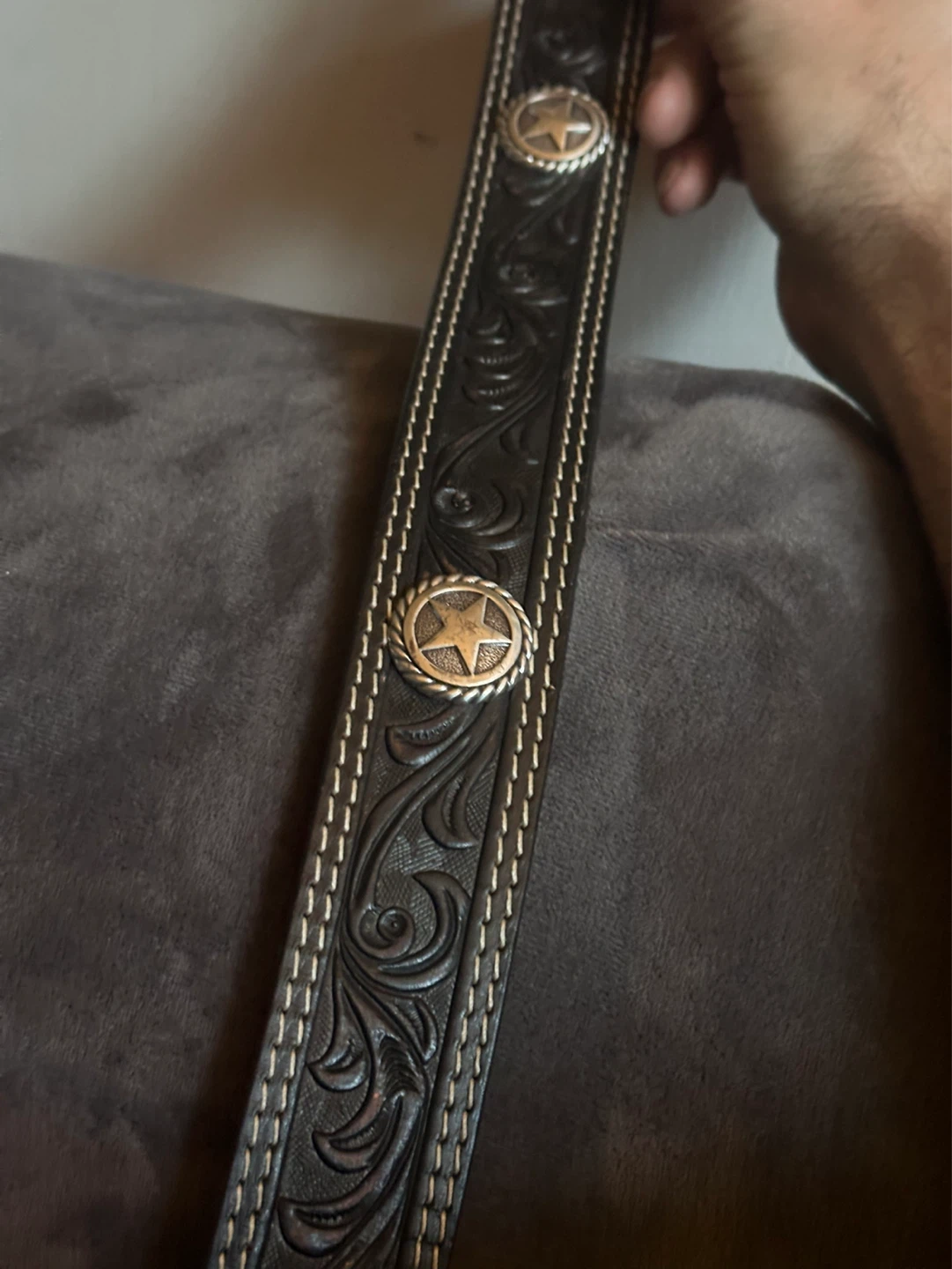 Nocon Western Leather Belt Made in the USA size 36 - photo 4