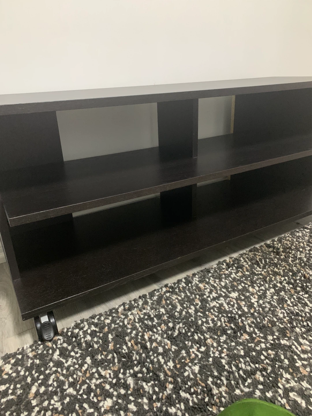 IKEA Dark Brown TV Stand with Wheels