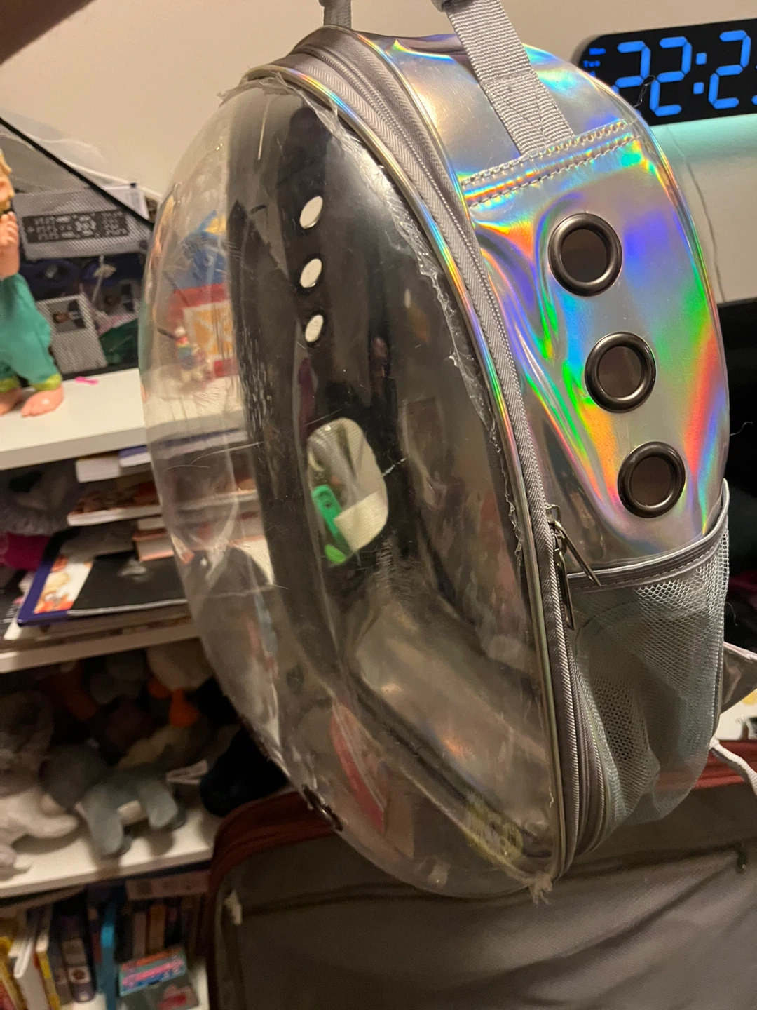 Holographic Clear Pet Carrier Backpack - photo 2