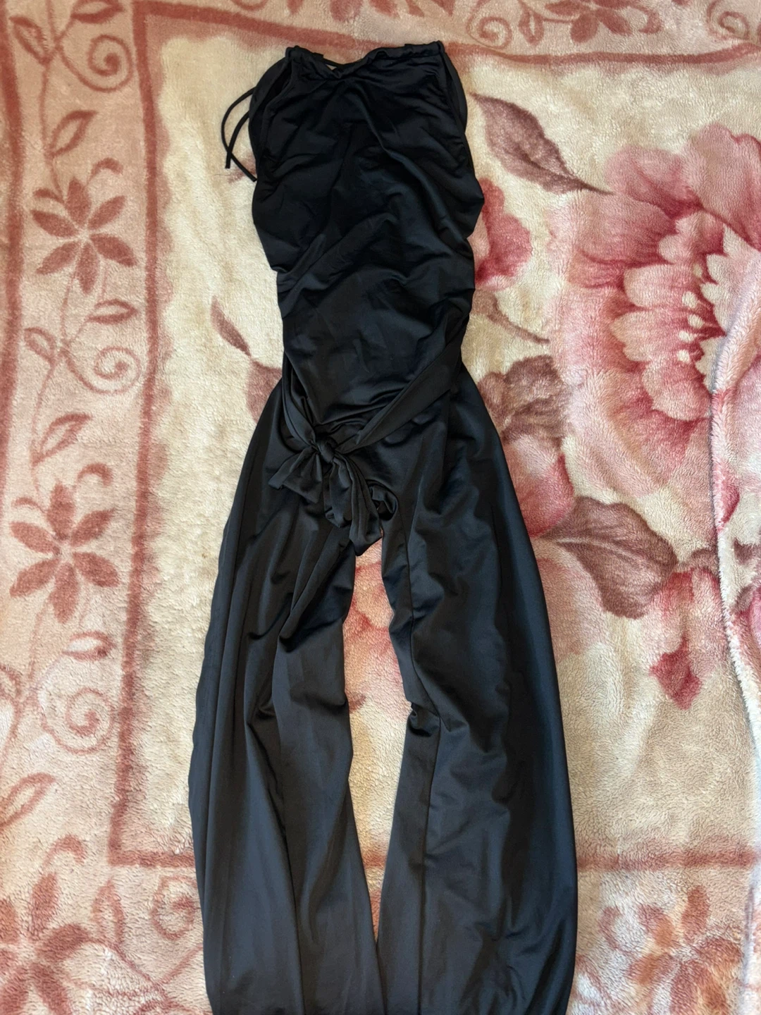 Black Halterneck Jumpsuit with Wide Legs Size M - photo 2