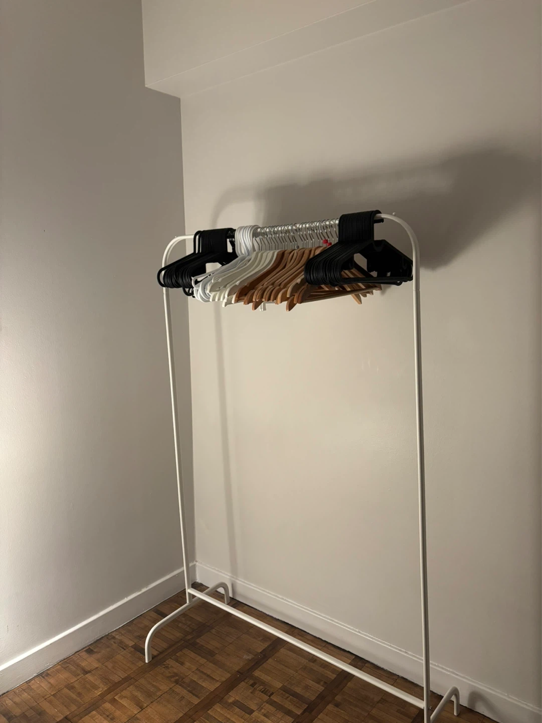 White Garment Rack with Hangers - photo 3