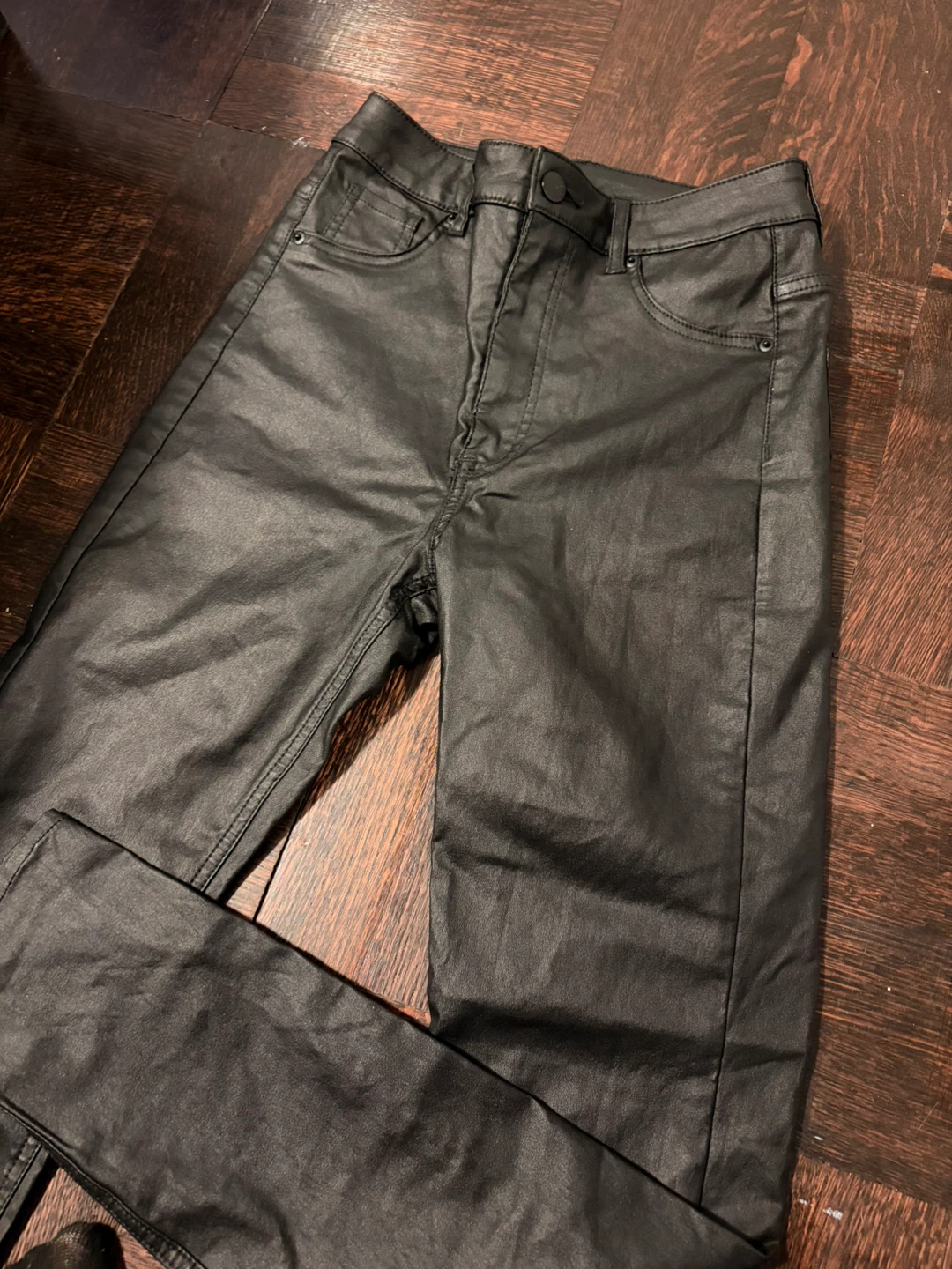 Leather jeans
