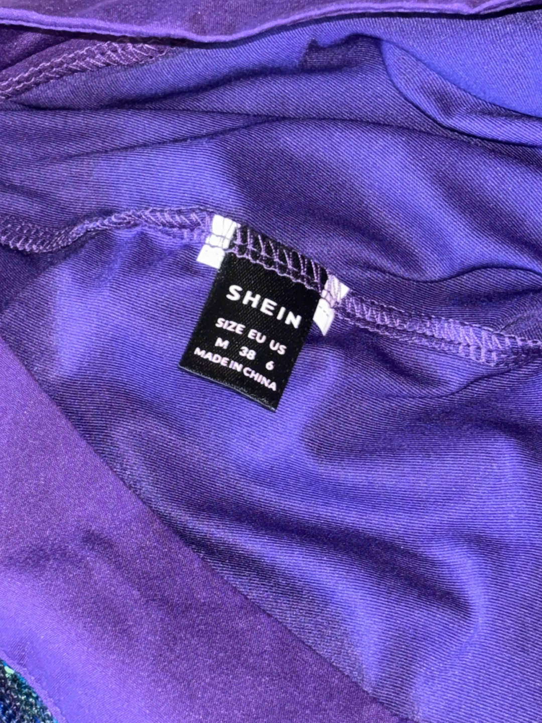 SHEIN Purple Sequin Fringe Skirt Shorts - Size Medium - photo 5