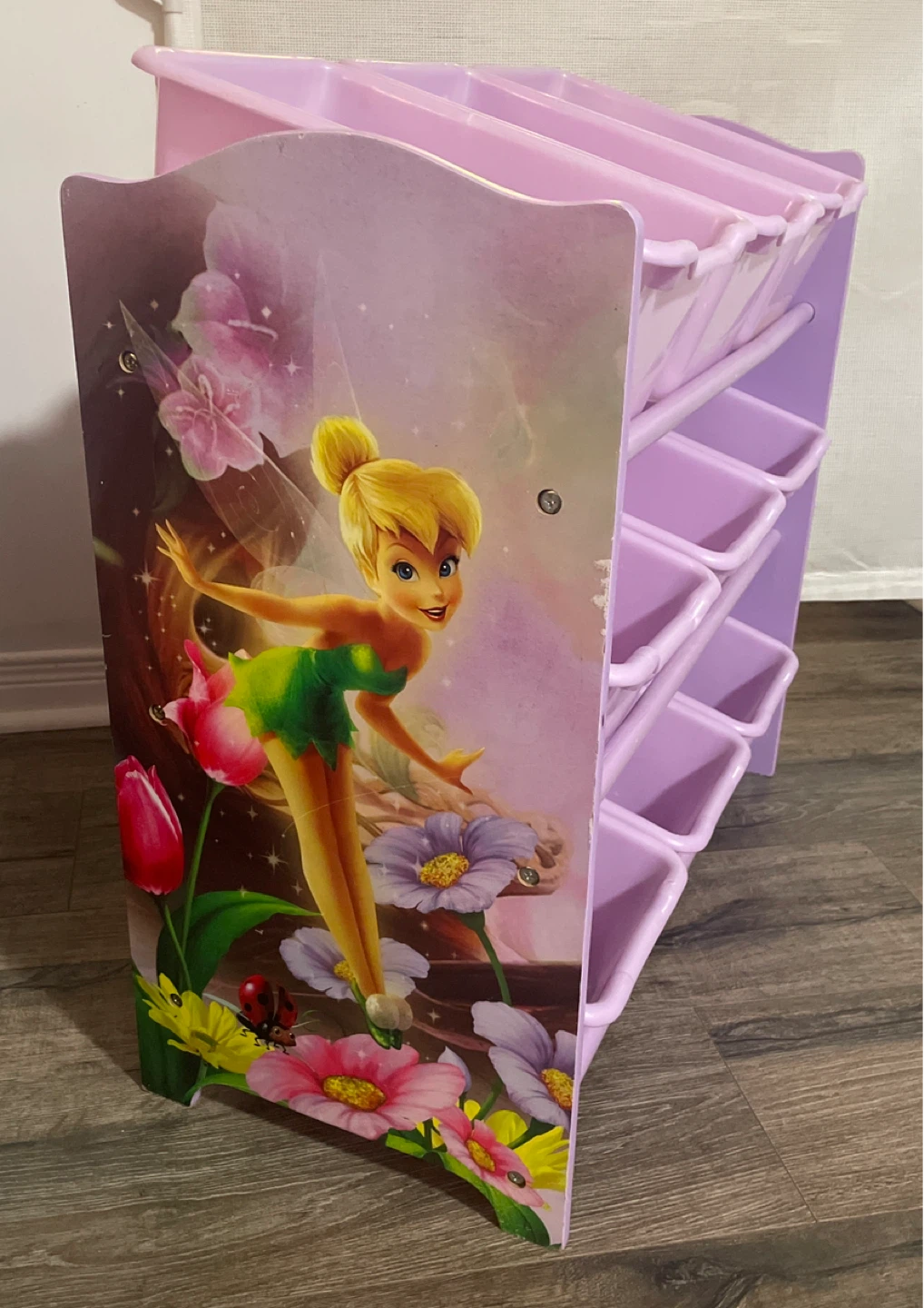 Lavender 9-Bin Toy Organizer with Tinkerbell - photo 2