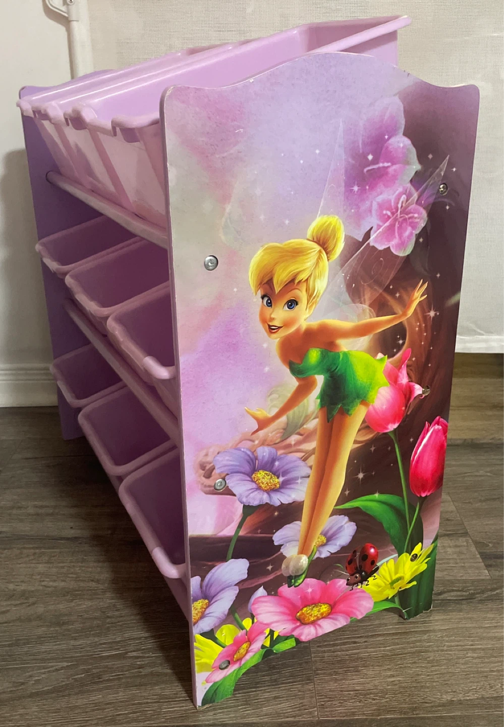 Lavender 9-Bin Toy Organizer with Tinkerbell - photo 3
