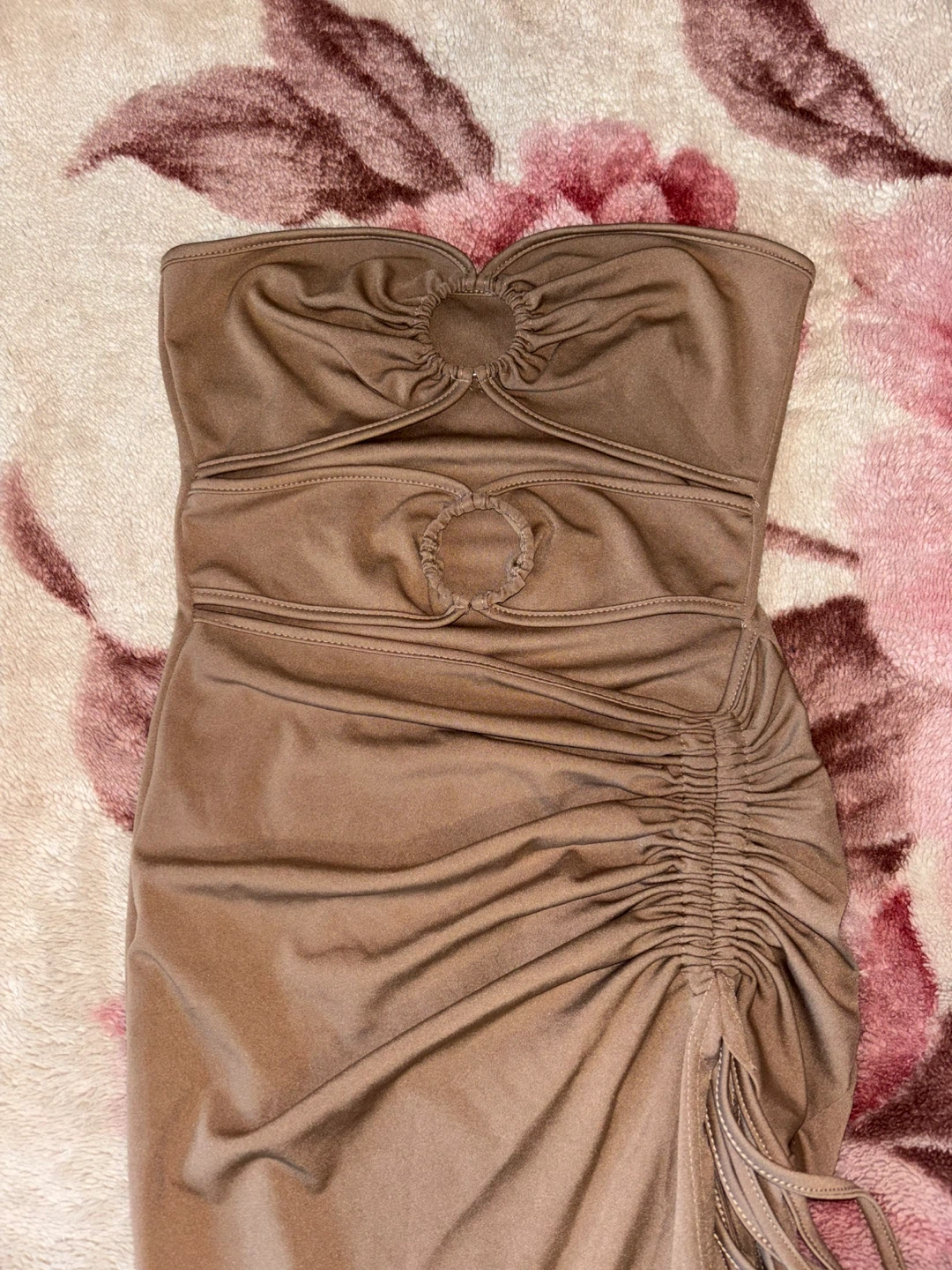 SHEIN Strapless Ruched Midi Dress - photo 2